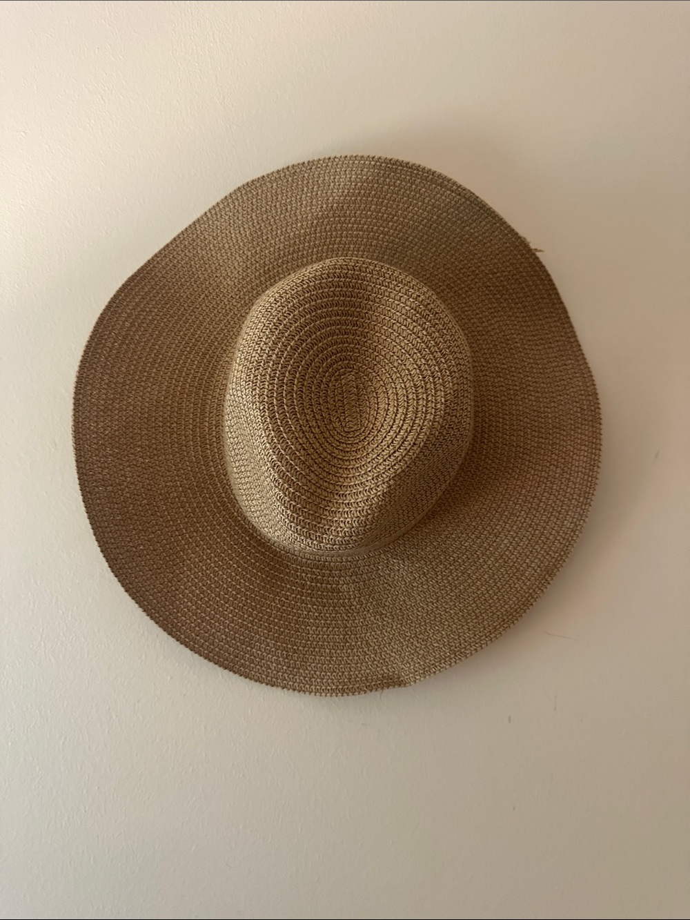 Woven Wide-Brim Straw Sun Hat - Natural Brown